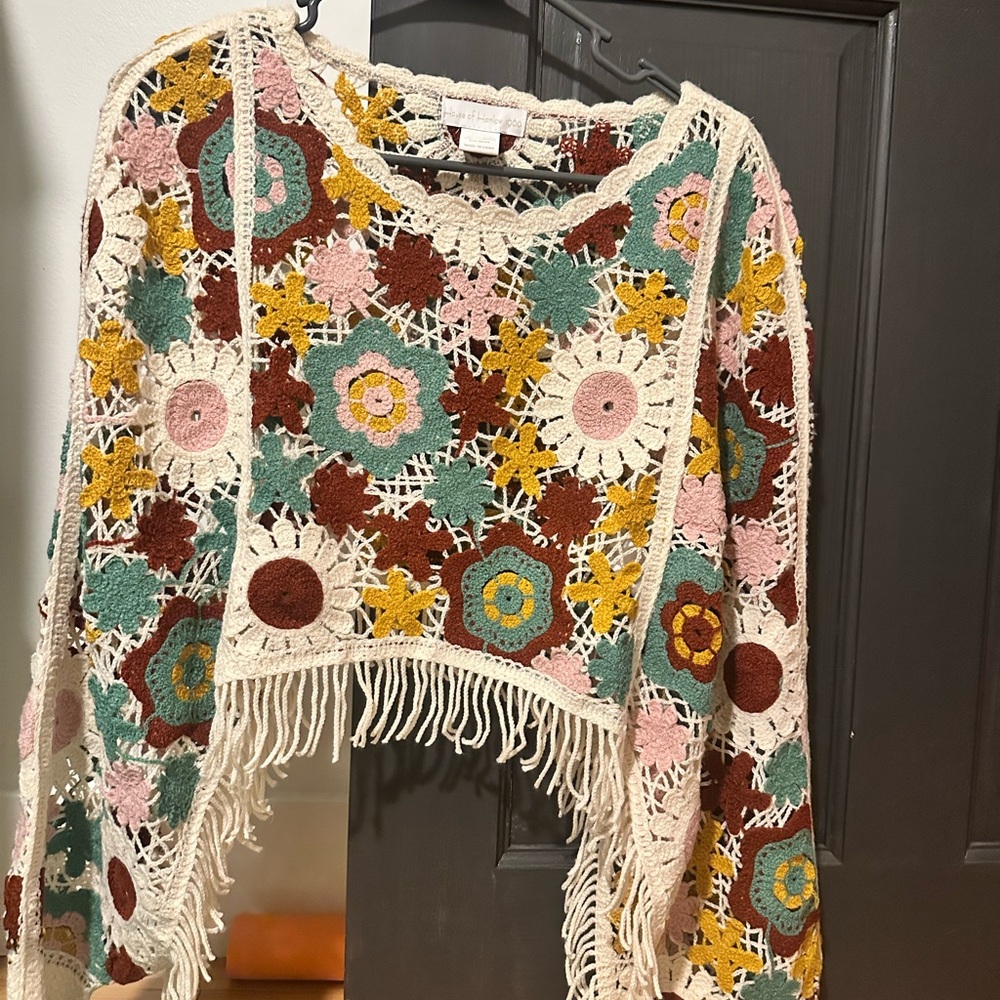 House of Harlow 1960 Multicolor Crochet Top